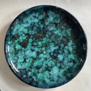 A Large Reactive Turquoise Glazed Charger